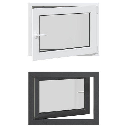 Tilt & Turn Basement Window RISOR 60 x 100 cm PVC and Glass