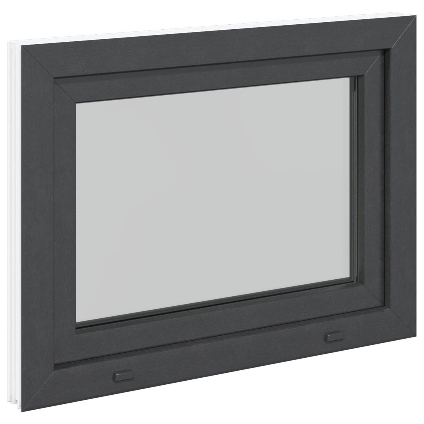 Basement Window RISOR 60 x 100 cm PVC and Glass Anthracite