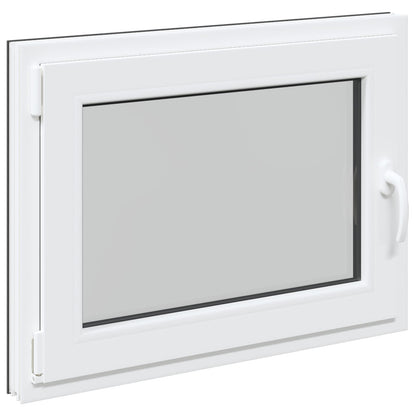 Basement Window RISOR 80 x 50 cm PVC and Glass Anthracite