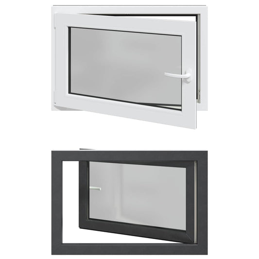 Tilt & Turn Basement Window RISOR 90 x 70 cm PVC and Glass