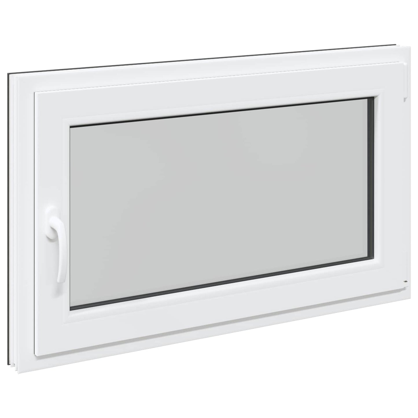 Basement Window RISOR 100 x 70 cm PVC and Glass Anthracite
