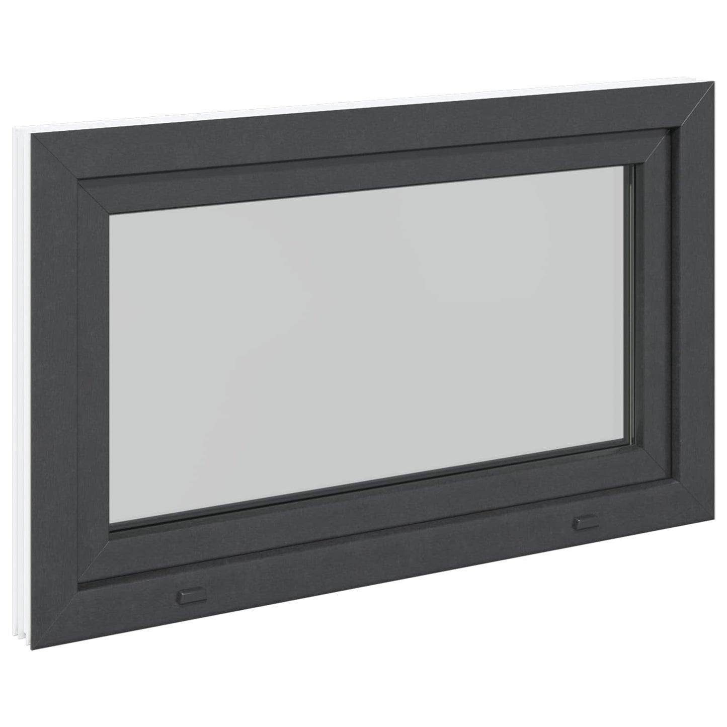 Basement Window RISOR 100 x 70 cm PVC and Glass Anthracite