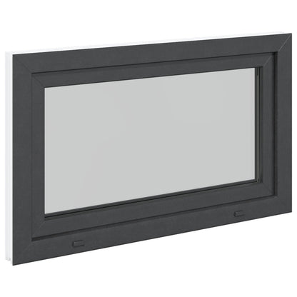 Basement Window RISOR 100 x 70 cm PVC and Glass Anthracite