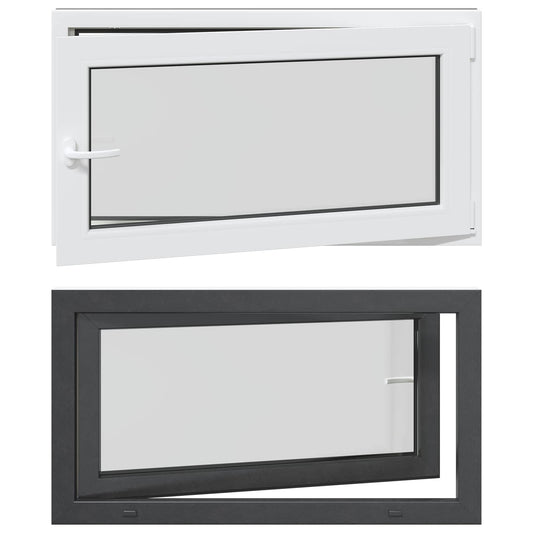Tilt & Turn Basement Window RISOR 110 x 60 cm PVC and Glass