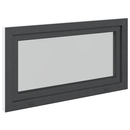 Basement Window RISOR 110 x 70 cm PVC and Glass Anthracite