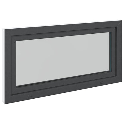 Basement Window RISOR 120 x 60 cm PVC and Glass Anthracite