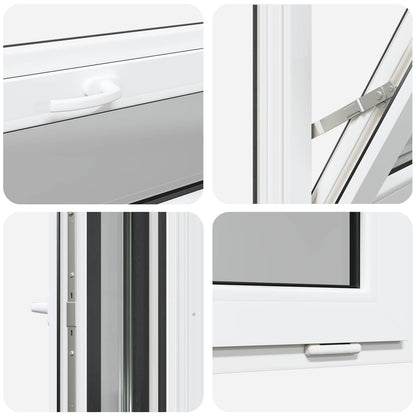 Basement Window RISOR 60 x 40 cm PVC and Glass Anthracite