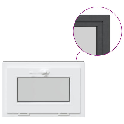 Basement Window RISOR 60 x 40 cm PVC and Glass Anthracite