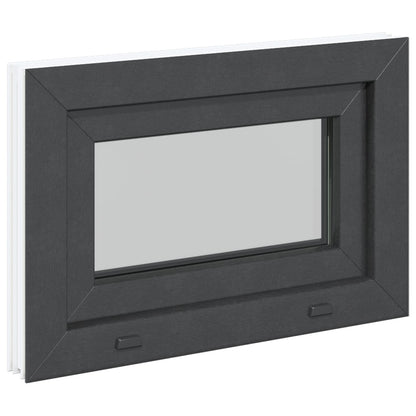 Basement Window RISOR 60 x 40 cm PVC and Glass Anthracite