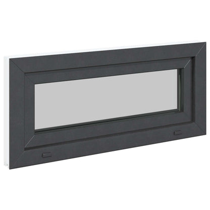 Basement Window RISOR 90 x 40 cm PVC and Glass Anthracite
