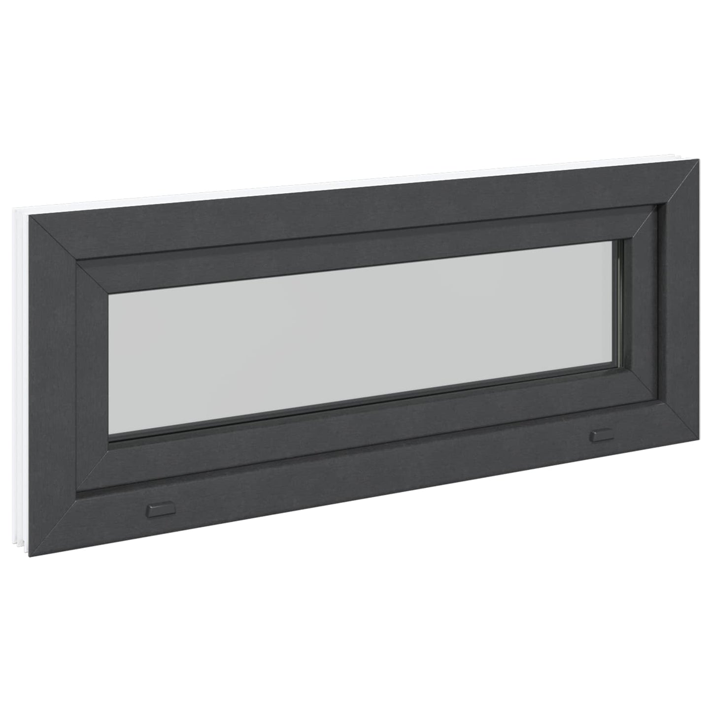 Basement Window RISOR 100 x 40 cm PVC and Glass Anthracite