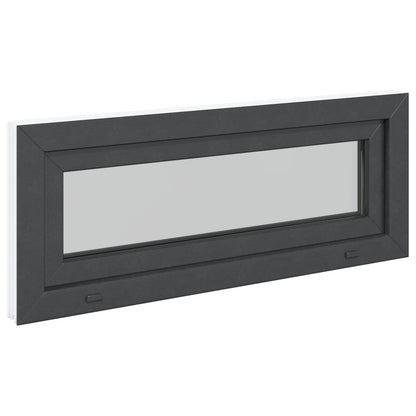Basement Window RISOR 100 x 40 cm PVC and Glass Anthracite