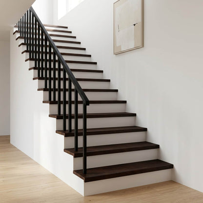 Stair Treads 2 pcs 100 x 25 x 2 cm Dark Brown Solid Beech Wood
