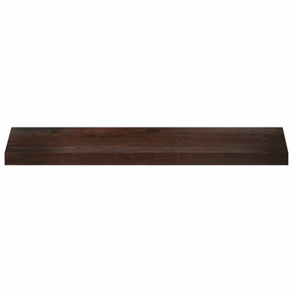 Stair Treads 2 pcs 100 x 25 x 2 cm Dark Brown Solid Beech Wood