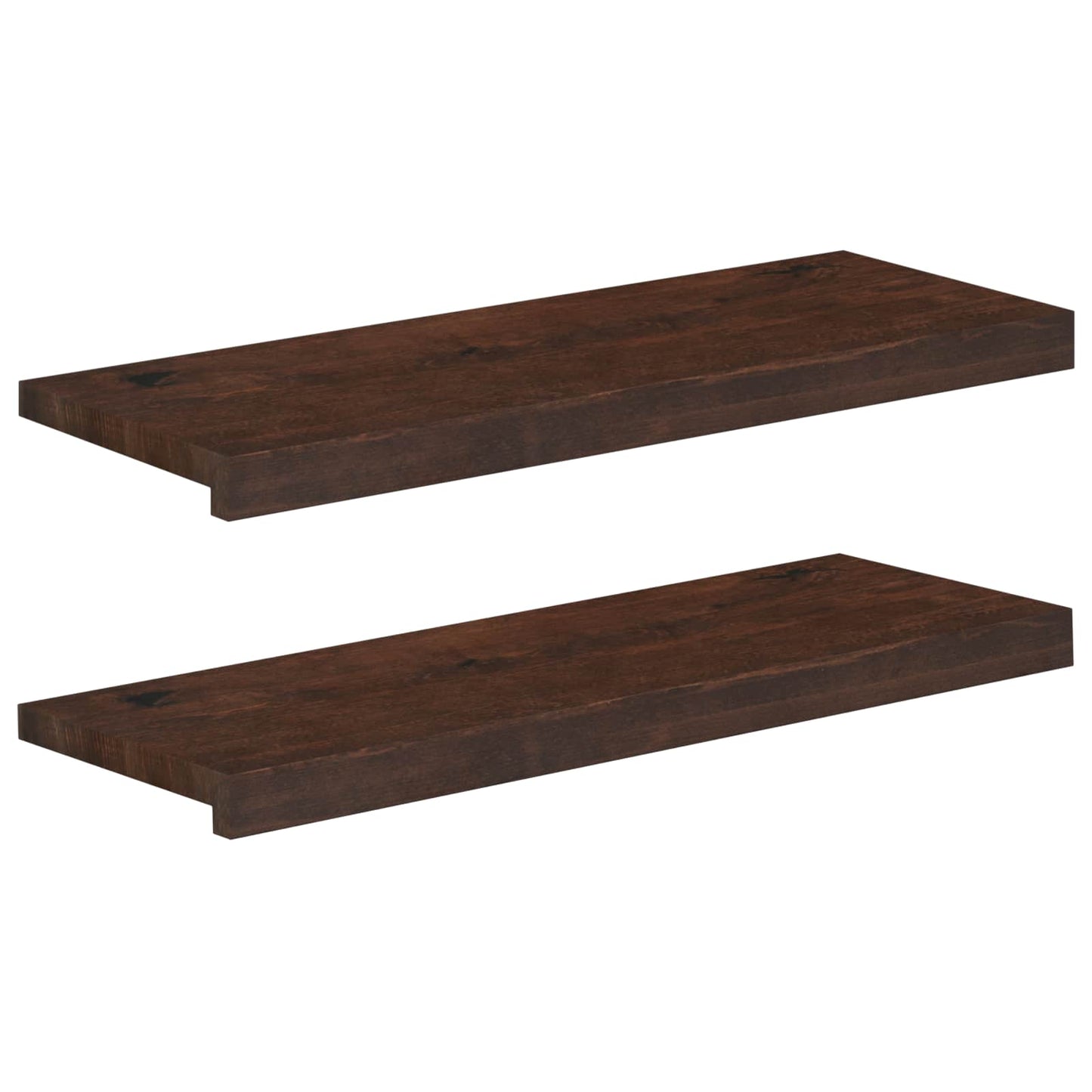 Stair Treads 2 pcs 70 x 30 x 2 cm Dark Brown Solid Beech Wood