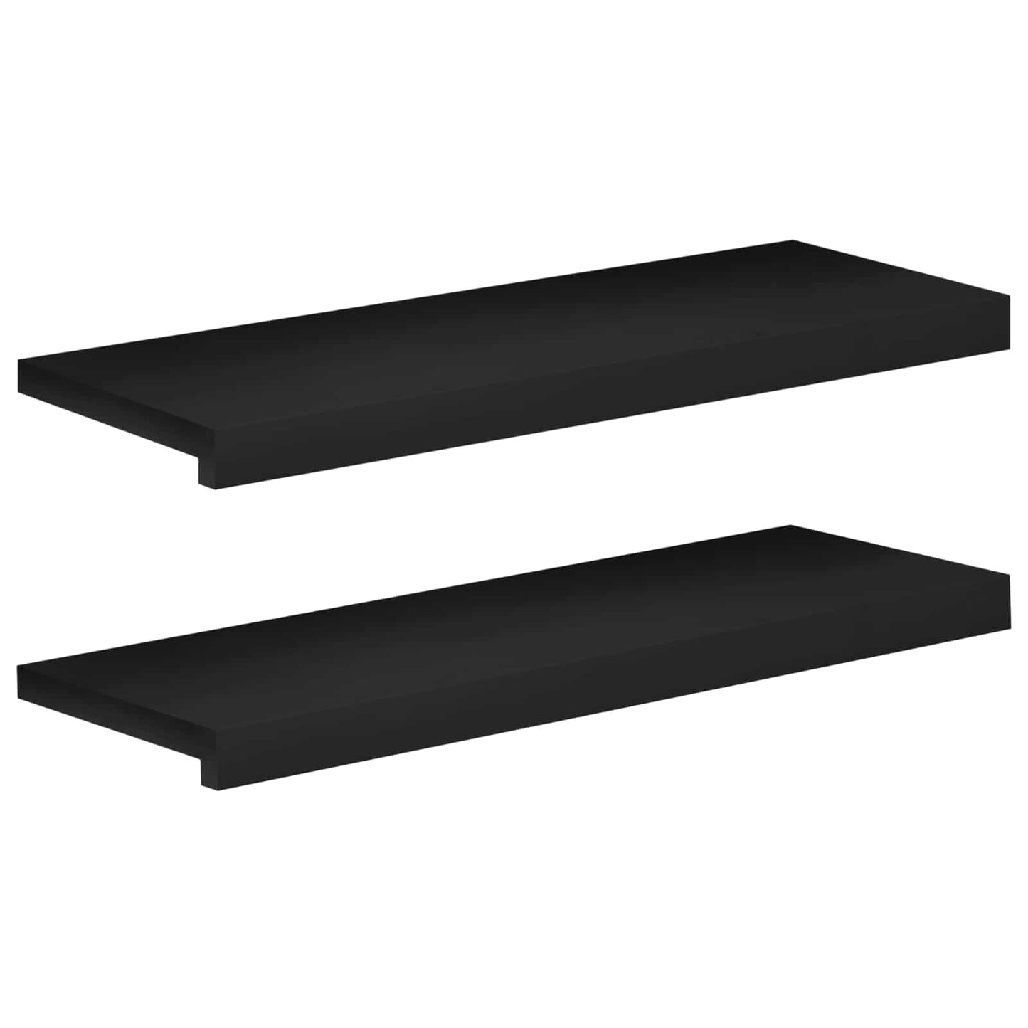 Stair Treads 2 pcs 80 x 25 x 2 cm Black Solid Beech Wood