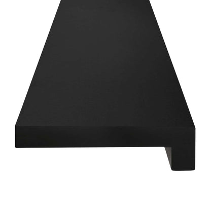 Stair Treads 2 pcs 90 x 30 x 2 cm Black Solid Beech Wood