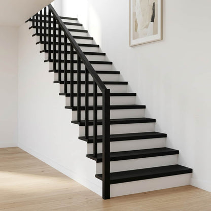 Stair Treads 8 pcs 110 x 30 x 2 cm Black Solid Beech Wood