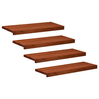 Stair Treads 4 pcs 70 x 30 x 2 cm Brown Solid Beech Wood