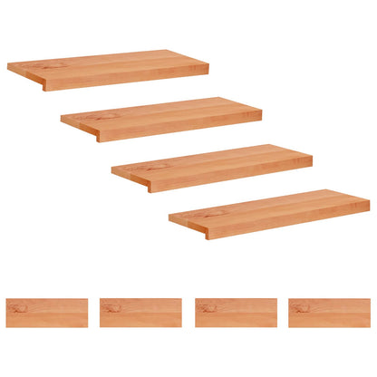 Stair Treads 8 pcs 70 x 30 x 2 cm Varnish Solid Beech Wood
