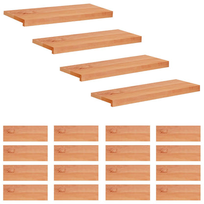 Stair Treads 20 pcs 70 x 25 x 2 cm Varnish Solid Beech Wood