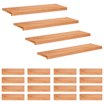 Stair Treads 20 pcs 90 x 25 x 2 cm Varnish Solid Beech Wood