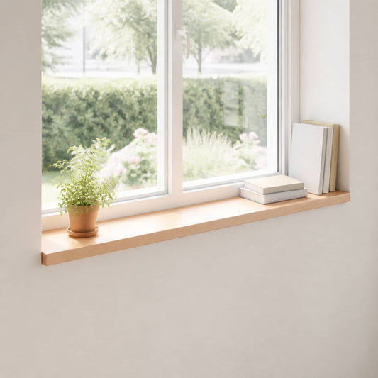 Window Sills 2 pcs Natural 160 x 15 x 2 cm Solid Beech Wood