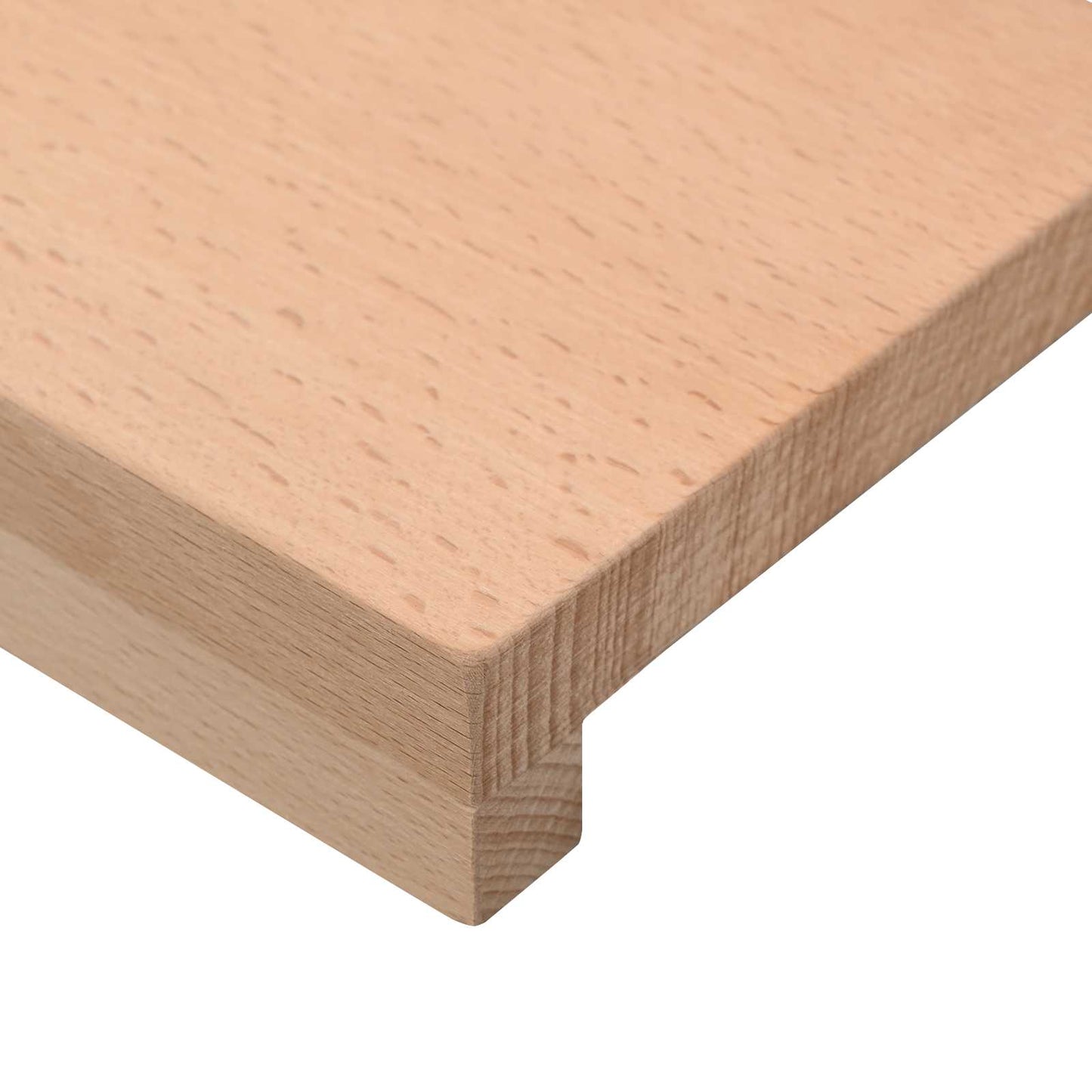 Window Sills 2 pcs Natural 140 x 15 x 2 cm Solid Beech Wood