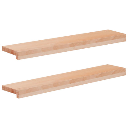 Window Sills 2 pcs Natural 70 x 20 x 2 cm Solid Beech Wood