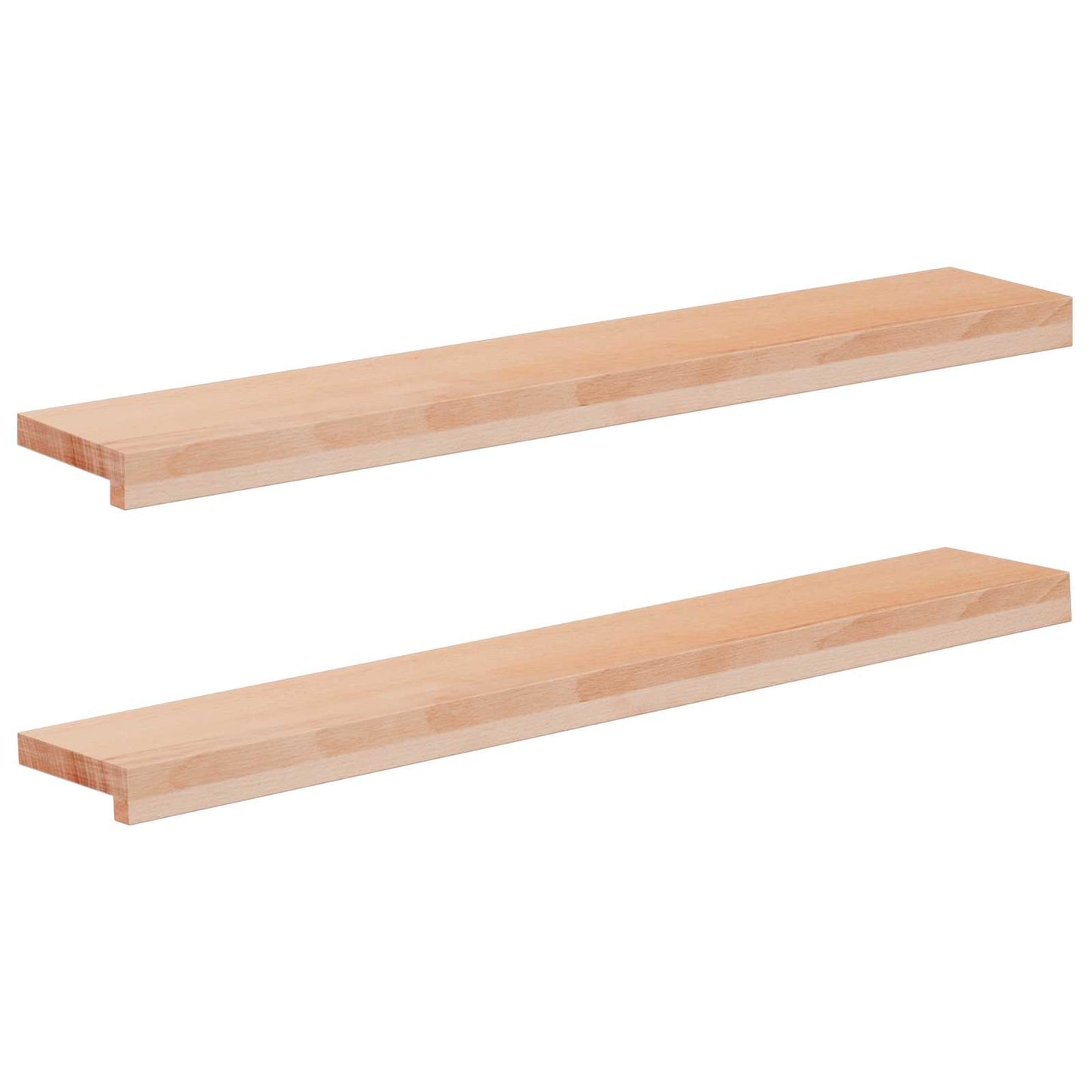 Window Sills 2 pcs Natural 90 x 20 x 2 cm Solid Beech Wood