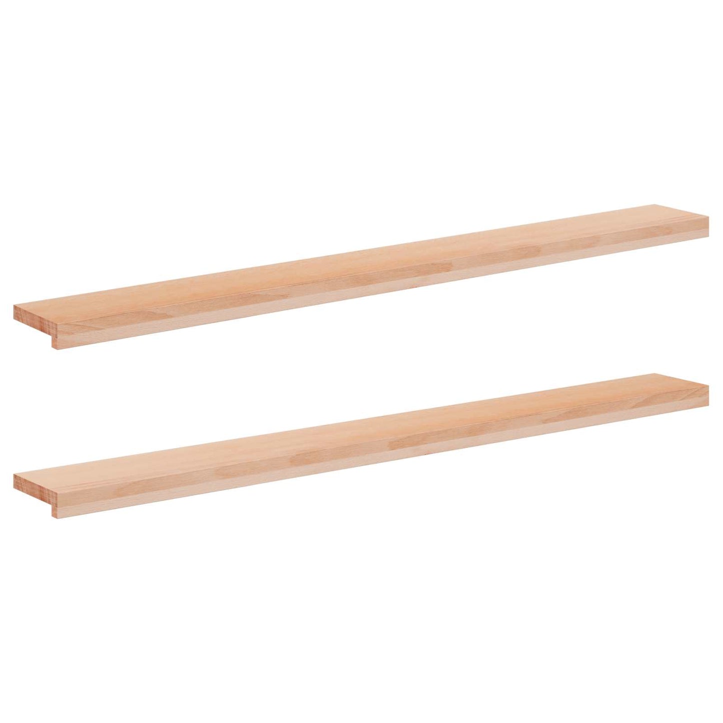 Window Sills 2 pcs Natural 160 x 20 x 2 cm Solid Beech Wood