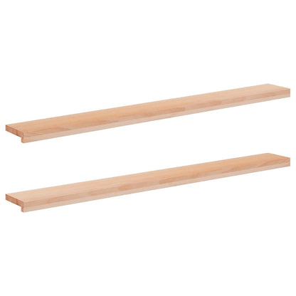 Window Sills 2 pcs Natural 160 x 20 x 2 cm Solid Beech Wood