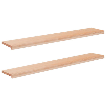 Window Sills 2 pcs Natural 160 x 25 x 2 cm Solid Beech Wood