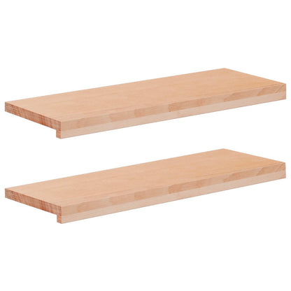Window Sills 2 pcs Natural 70 x 30 x 2 cm Solid Beech Wood