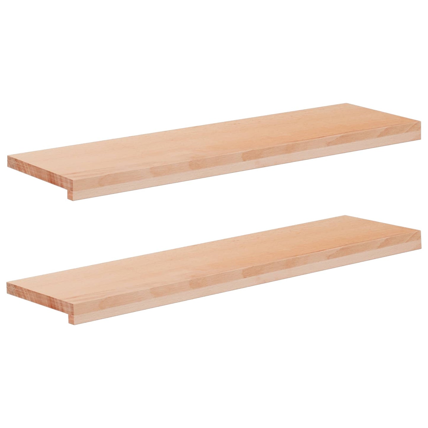 Window Sills 2 pcs Natural 90 x 30 x 2 cm Solid Beech Wood