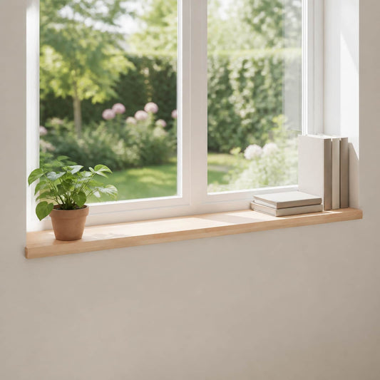 Window Sills 2 pcs Natural 120 x 30 x 2 cm Solid Beech Wood