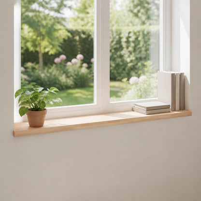 Window Sills 2 pcs Natural 110 x 30 x 2 cm Solid Beech Wood