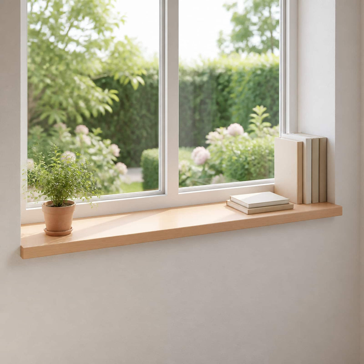 Window Sills 2 pcs Natural 70 x 40 x 2 cm Solid Beech Wood