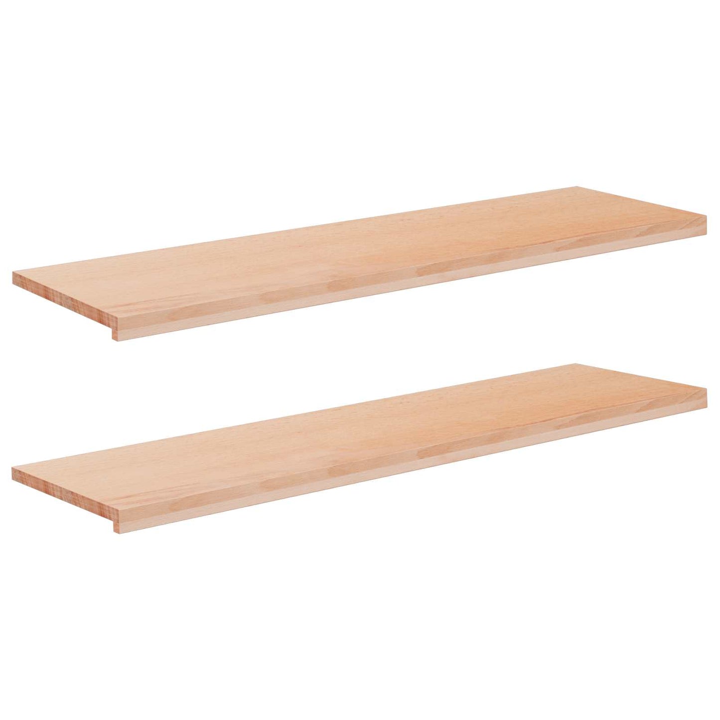 Window Sills 2 pcs Natural 140 x 40 x 2 cm Solid Beech Wood