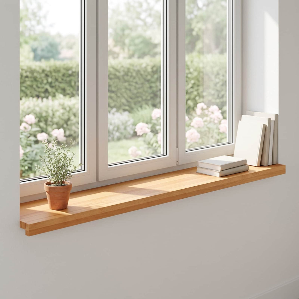Window Sills 2 pcs Light Brown 120 x 15 x 2 cm Solid Beech Wood