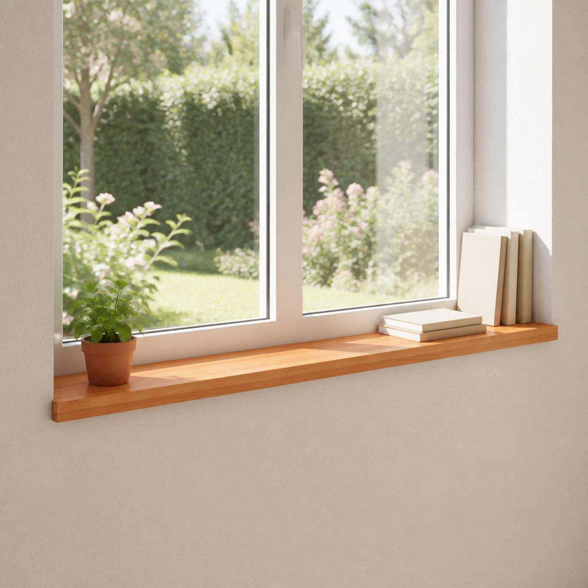 Window Sills 2 pcs Light Brown 110 x 15 x 2 cm Solid Beech Wood