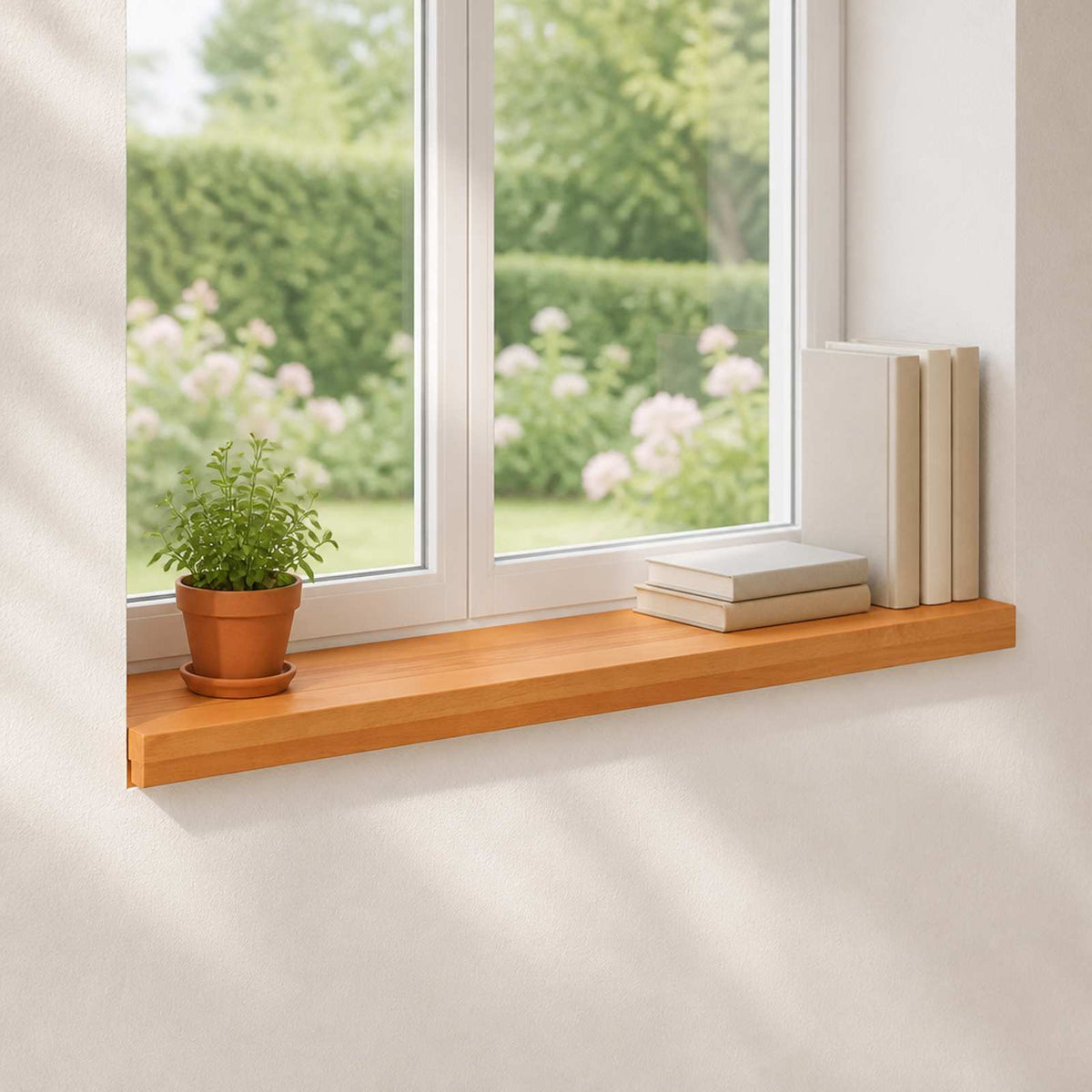 Window Sills 2 pcs Light Brown 90 x 25 x 2 cm Solid Beech Wood