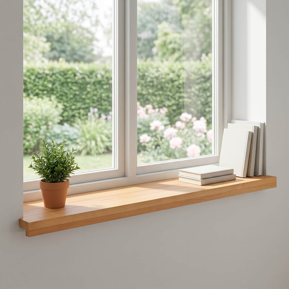 Window Sills 2 pcs Light Brown 80x 30 x 2 cm Solid Beech Wood