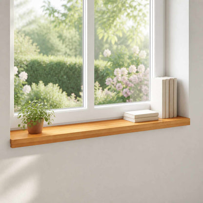 Window Sills 2 pcs Light Brown 80x 30 x 2 cm Solid Beech Wood