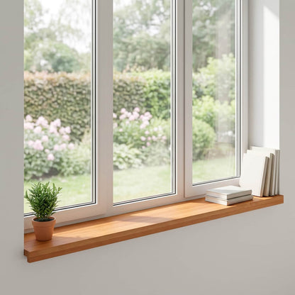 Window Sills 2 pcs Light Brown 140 x 30 x 2 cm Solid Beech Wood