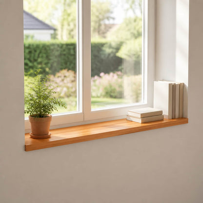 Window Sills 2 pcs Light Brown 120 x 30 x 2 cm Solid Beech Wood