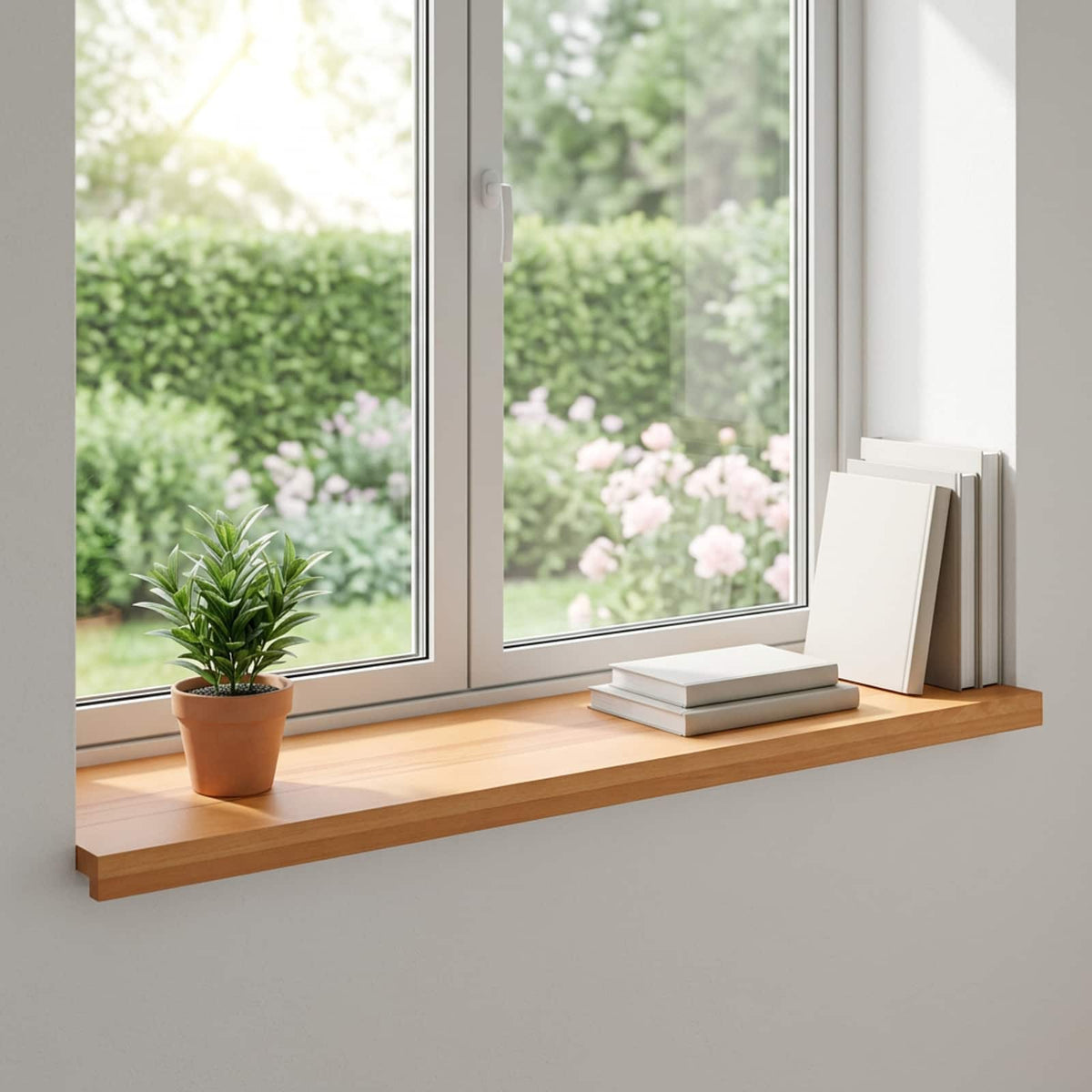 Window Sills 2 pcs Light Brown 80x 40 x 2 cm Solid Beech Wood