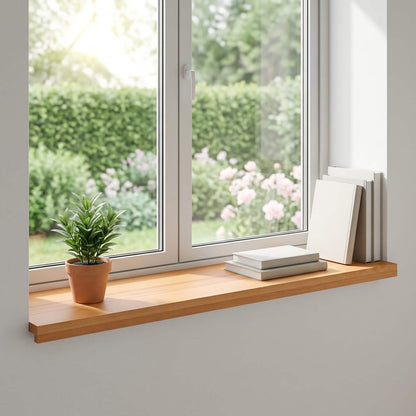 Window Sills 2 pcs Light Brown 80x 40 x 2 cm Solid Beech Wood