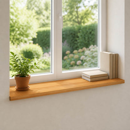 Window Sills 2 pcs Light Brown 80x 40 x 2 cm Solid Beech Wood