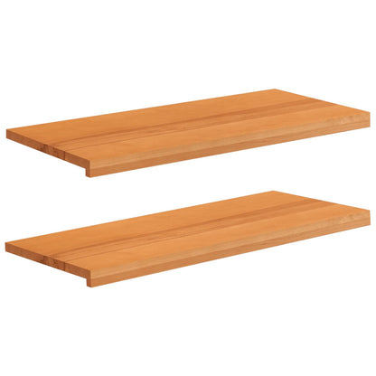 Window Sills 2 pcs Light Brown 90 x 40 x 2 cm Solid Beech Wood